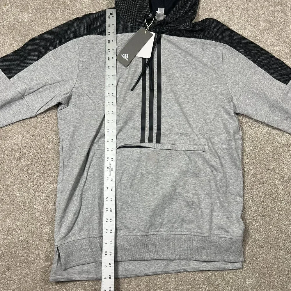 Adidas Mens Gray Black Los Angeles Kings‎ NHL Long Sleeve Pullover Hoodie NWT